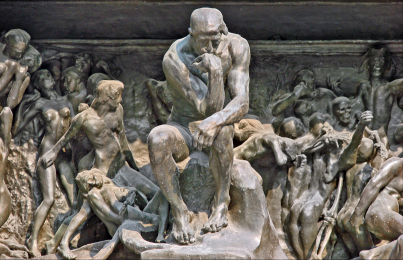 Rodin DusunenAdamCehennemKapilari ca.1890