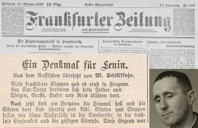 frankfurter zeitung 30 Ekim 1929 LenineAnit 2